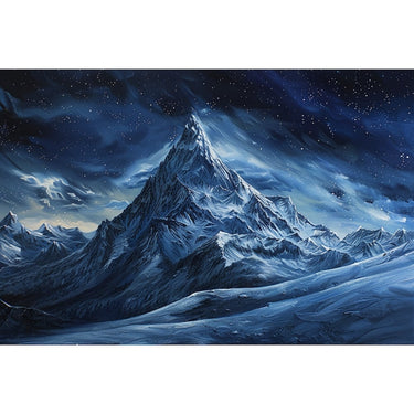 Nighttime Mountain Canvas